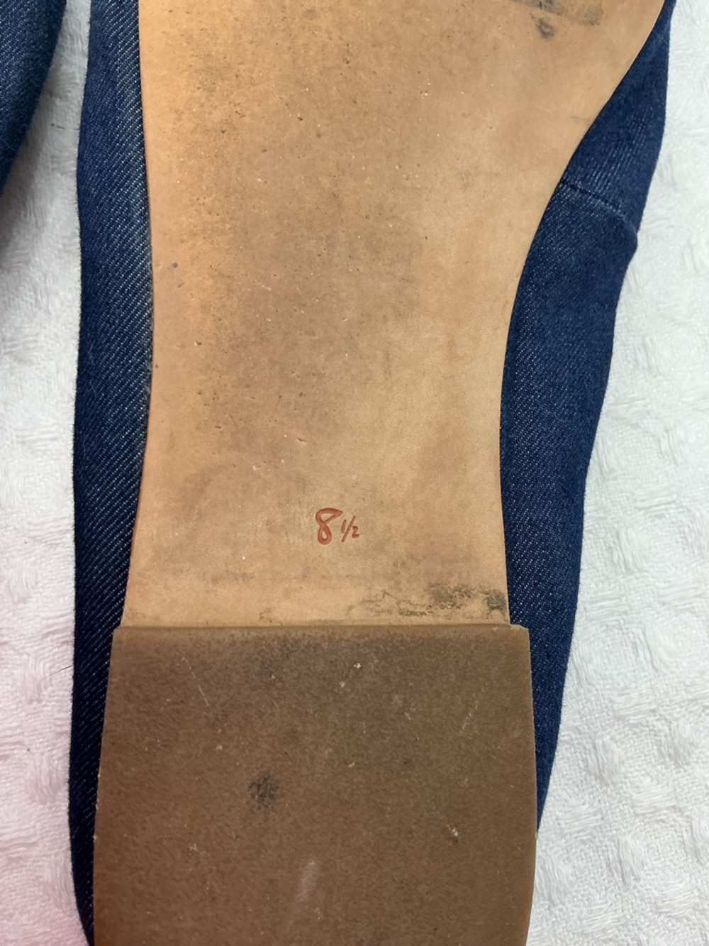 Sam Edelman Navy Bow Ballet Flats - Picture 7 of 8